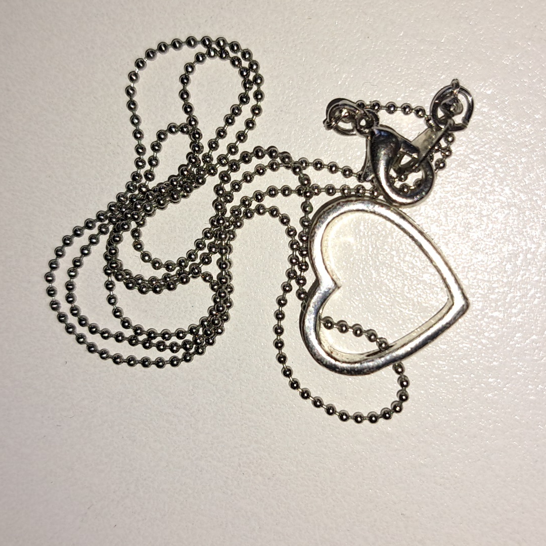 Open Heart Pendant And Chain